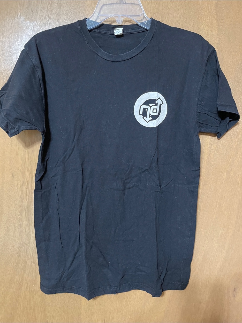 Next Level Apparel Black Short Sleeve Tee with White Chest Logo